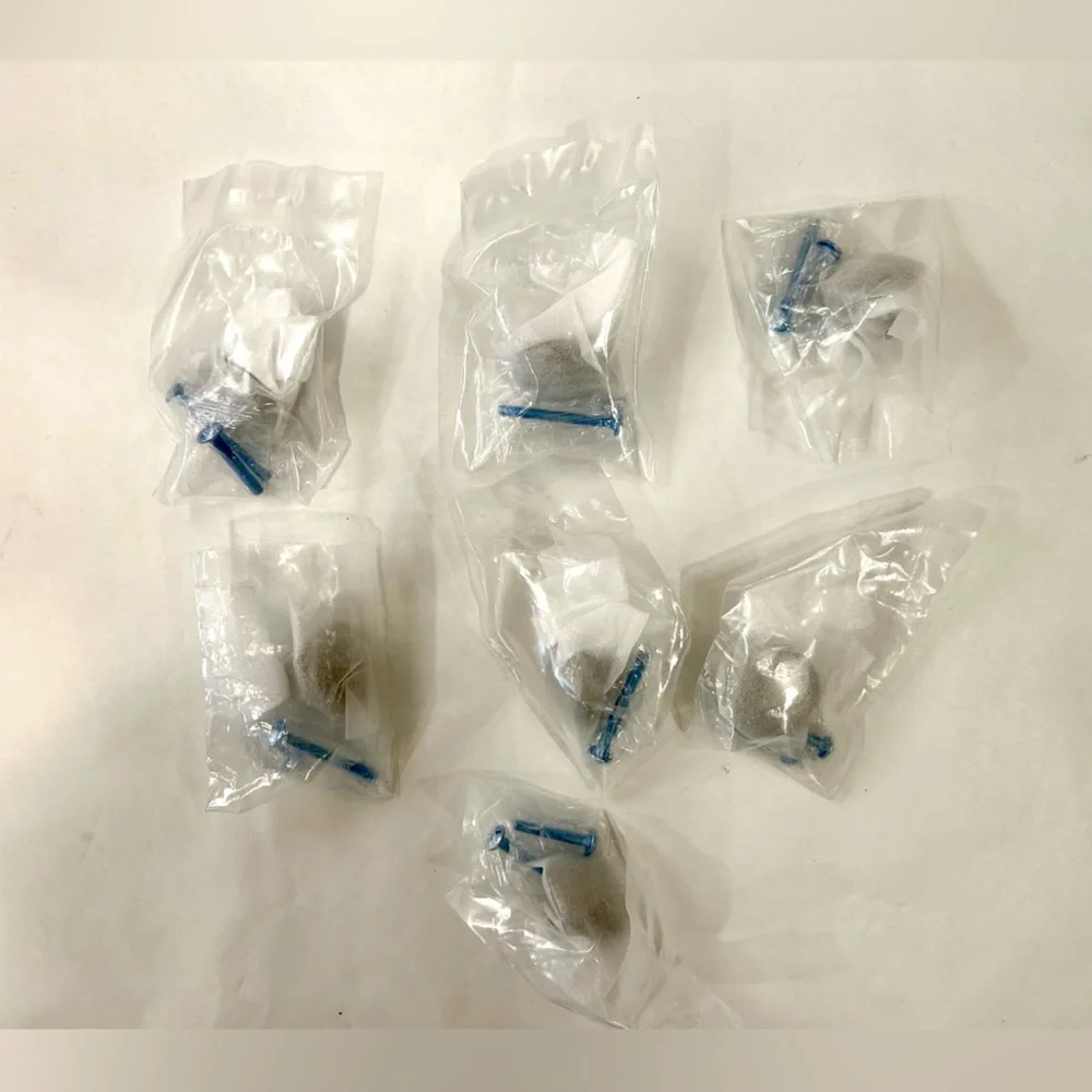 Set of 19 Brushed Nickel Drawer Pulls - Approx. 1in - 1.15in Diameter, 2 screws - Picture 8 of 8